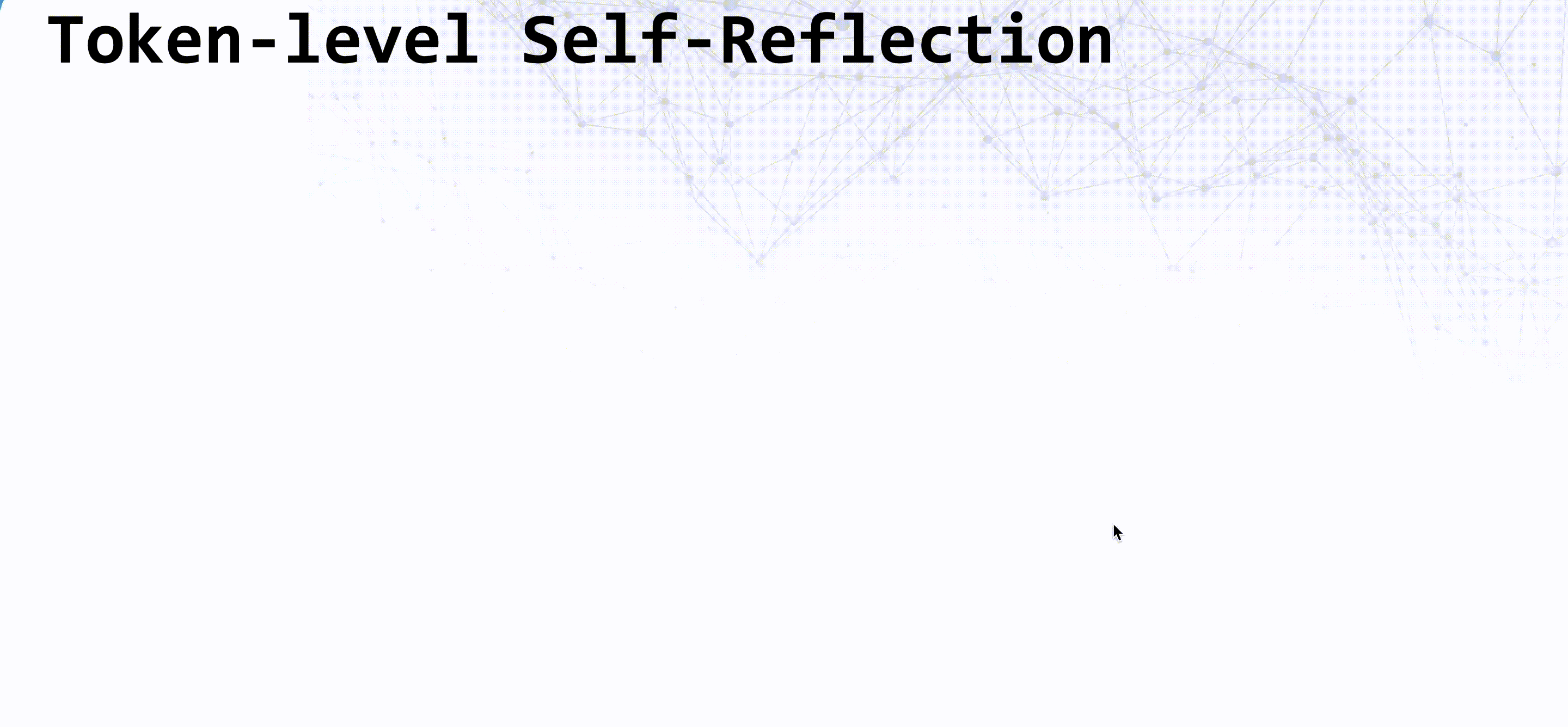 Token-Level Reflection Process